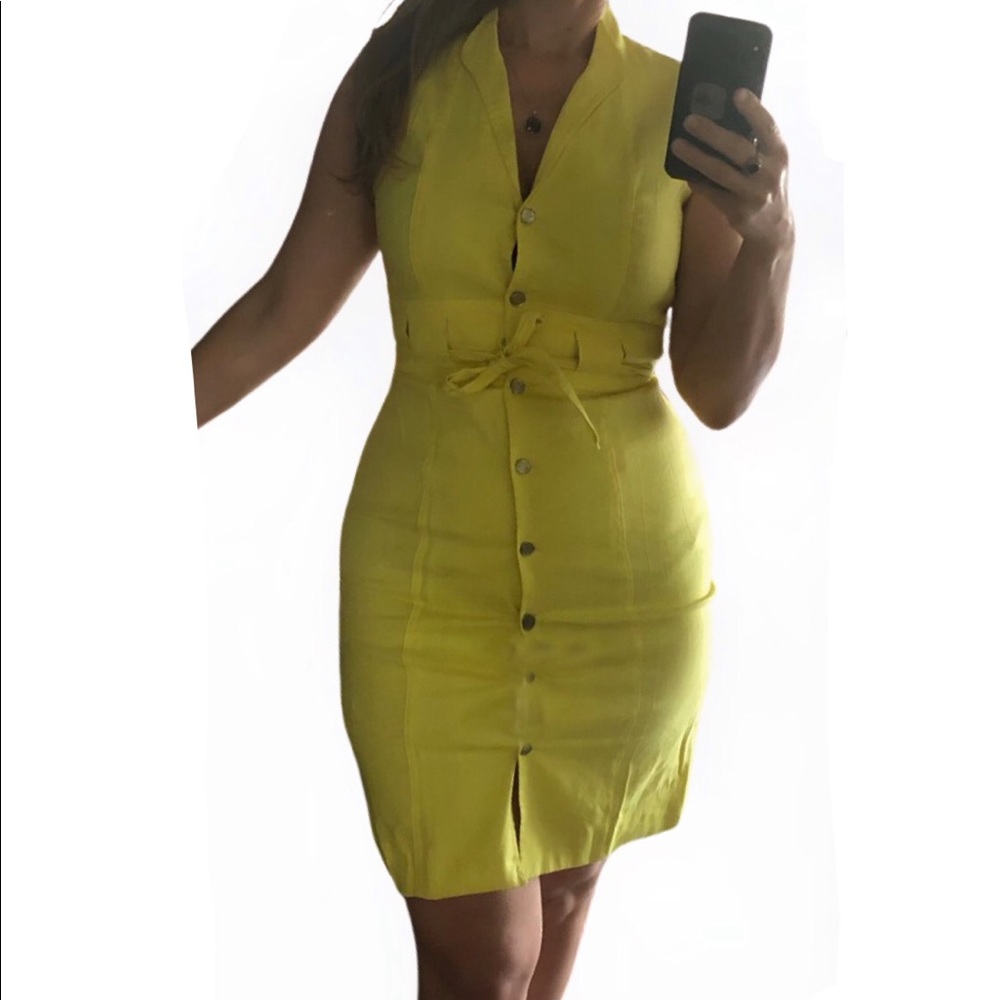 Antonio Melani yellow summer dress sz 4
